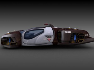 police hovercar 3D Model
