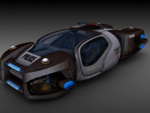 police hovercar 3D Model