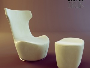 armchair grande papilio bb italia 3D Модель