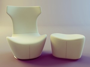 armchair grande papilio bb italia Modèle 3D