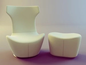 armchair grande papilio bb italia 3D Model
