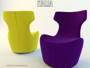 fauteuil piccola papilio bb italia 3D Model