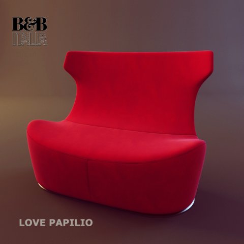 sofa love papilio bb italia 3D Model .c4d .max .obj .3ds .fbx .stl .blend 