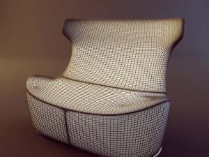 sofa love papilio bb italia 3D Model