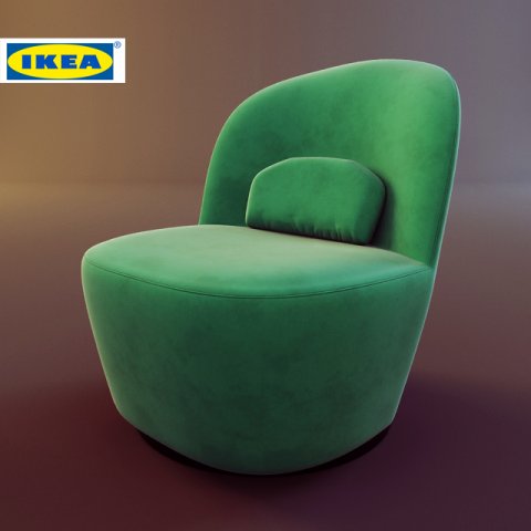 stokgolm armchair ikea Modèle 3D .c4d .max .obj .3ds .fbx .stl .blend 