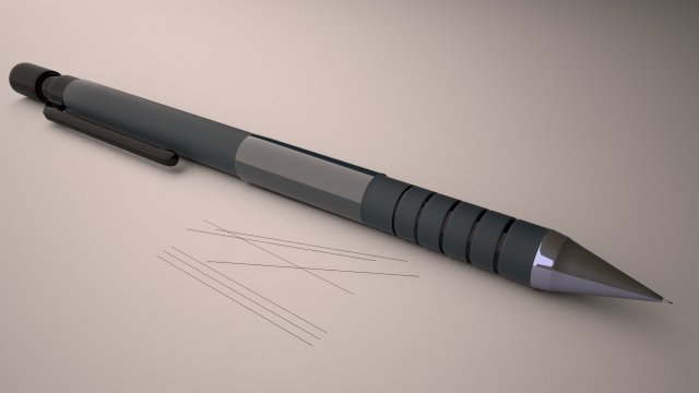 mechanical pencil Model 3D .c4d .max .obj .3ds .fbx .stl .blend 