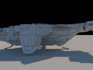 transport ship k01 Modèle 3D