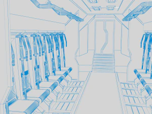 transport ship k01 3D Model