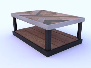 houten tafel 3D Model