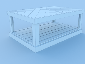 wood table Modello 3D