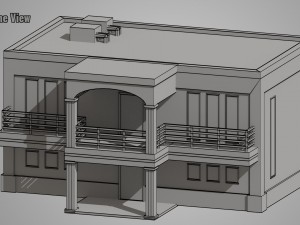 low poly building 3D मॉडल