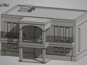 low poly building 3D Model