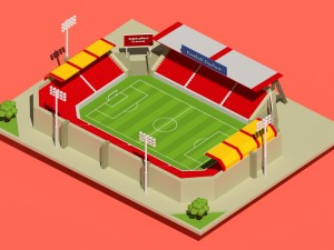 low poly stadium 3D Модель