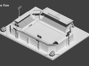 low poly stadium Model 3D