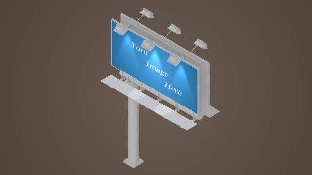 billboard advertising 3D Модель .c4d .max .obj .3ds .fbx .stl .blend 