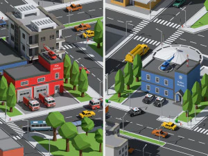 SimplePoly Urban - Low Poly Assets 3D Model