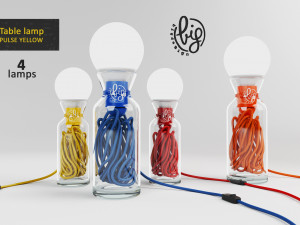 table lamp - pulse yellow 3D 模型