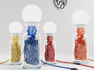 table lamp - pulse yellow 3D Model