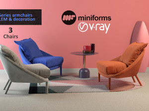 armchair lem collection and decor 3D Model