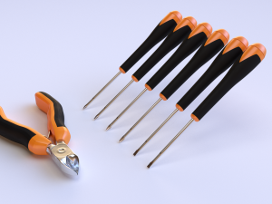 6 piece screwdriver set with bonus side cutters 3D मॉडल