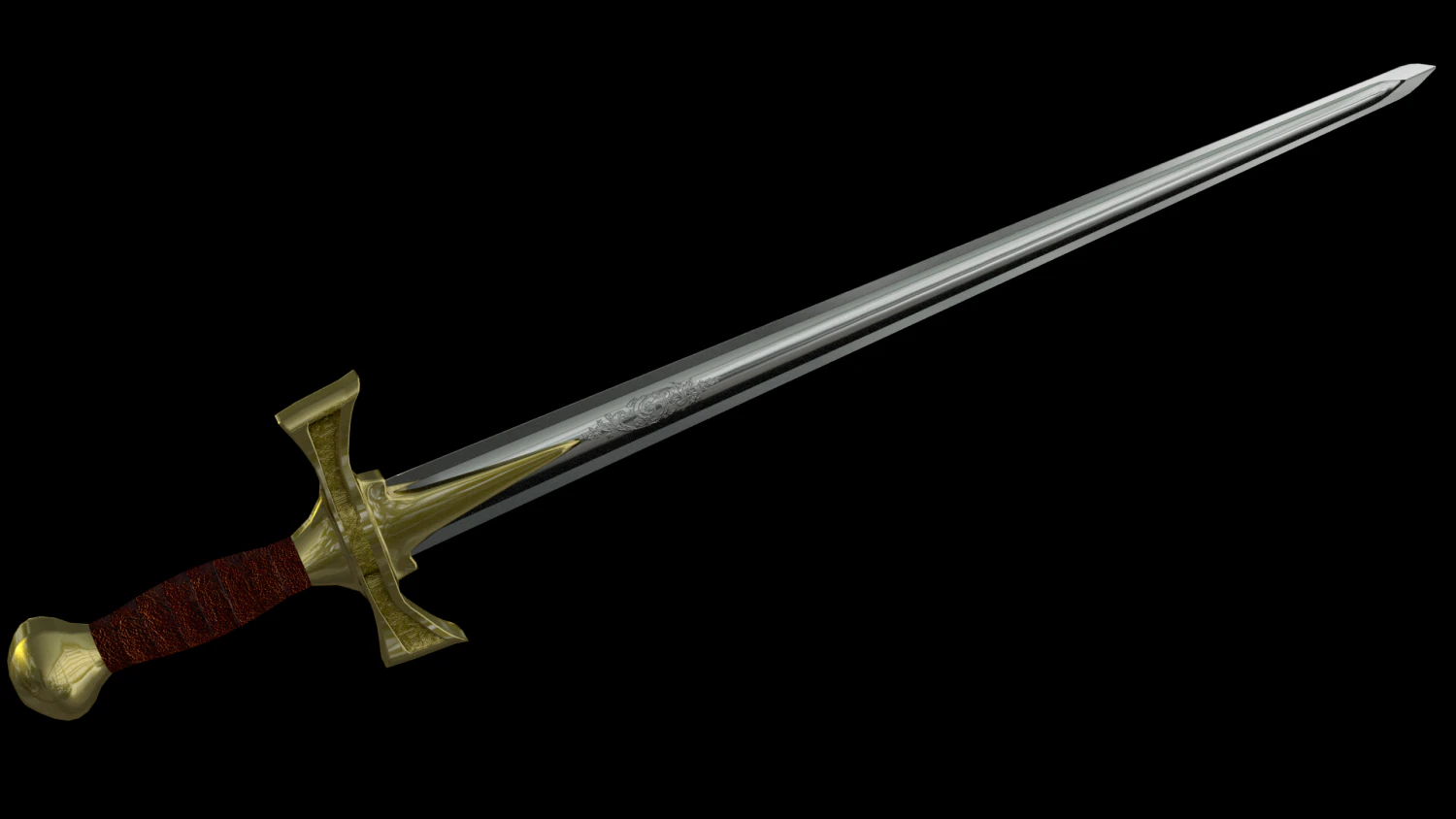 sword 3D Model .c4d .max .obj .3ds .fbx .stl .blend 