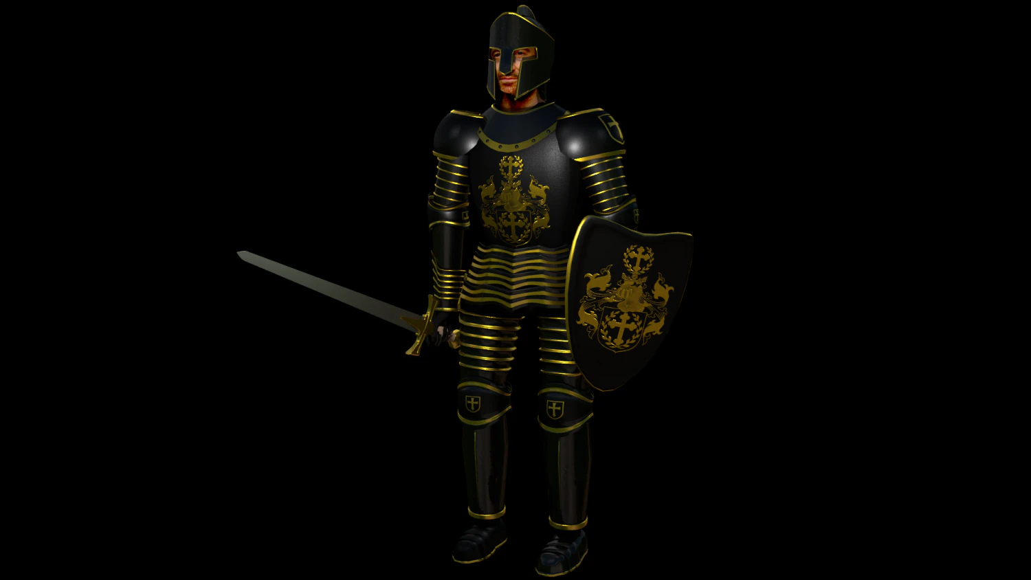 騎士 3Dモデル .c4d .max .obj .3ds .fbx .stl .blend 