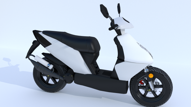 motor scooter 3Dモデル .c4d .max .obj .3ds .fbx .stl .blend 