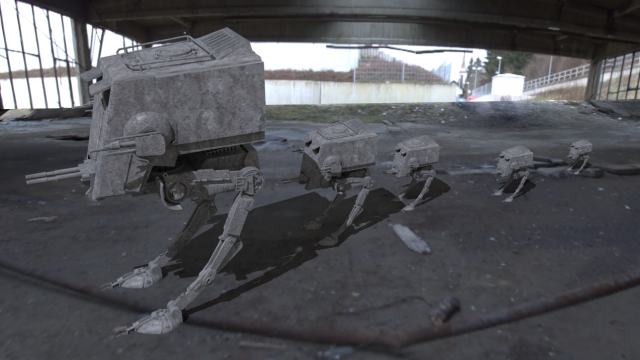 at-st walker 3D-Modell .c4d .max .obj .3ds .fbx .stl .blend 