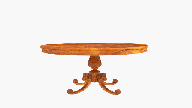 baroque table 3D Model .c4d .max .obj .3ds .fbx .stl .blend 