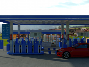 gas station 3D-Modell