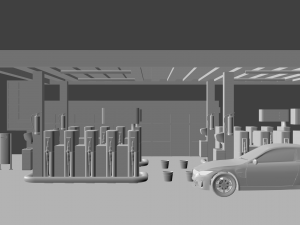 gas station 3D Model