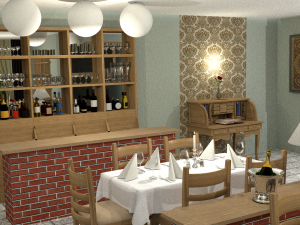 restaurant Modello 3D
