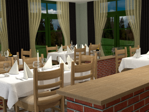 restaurant Modelo 3D