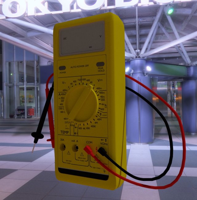 digital multimeter 3D Модель .c4d .max .obj .3ds .fbx .stl .blend 