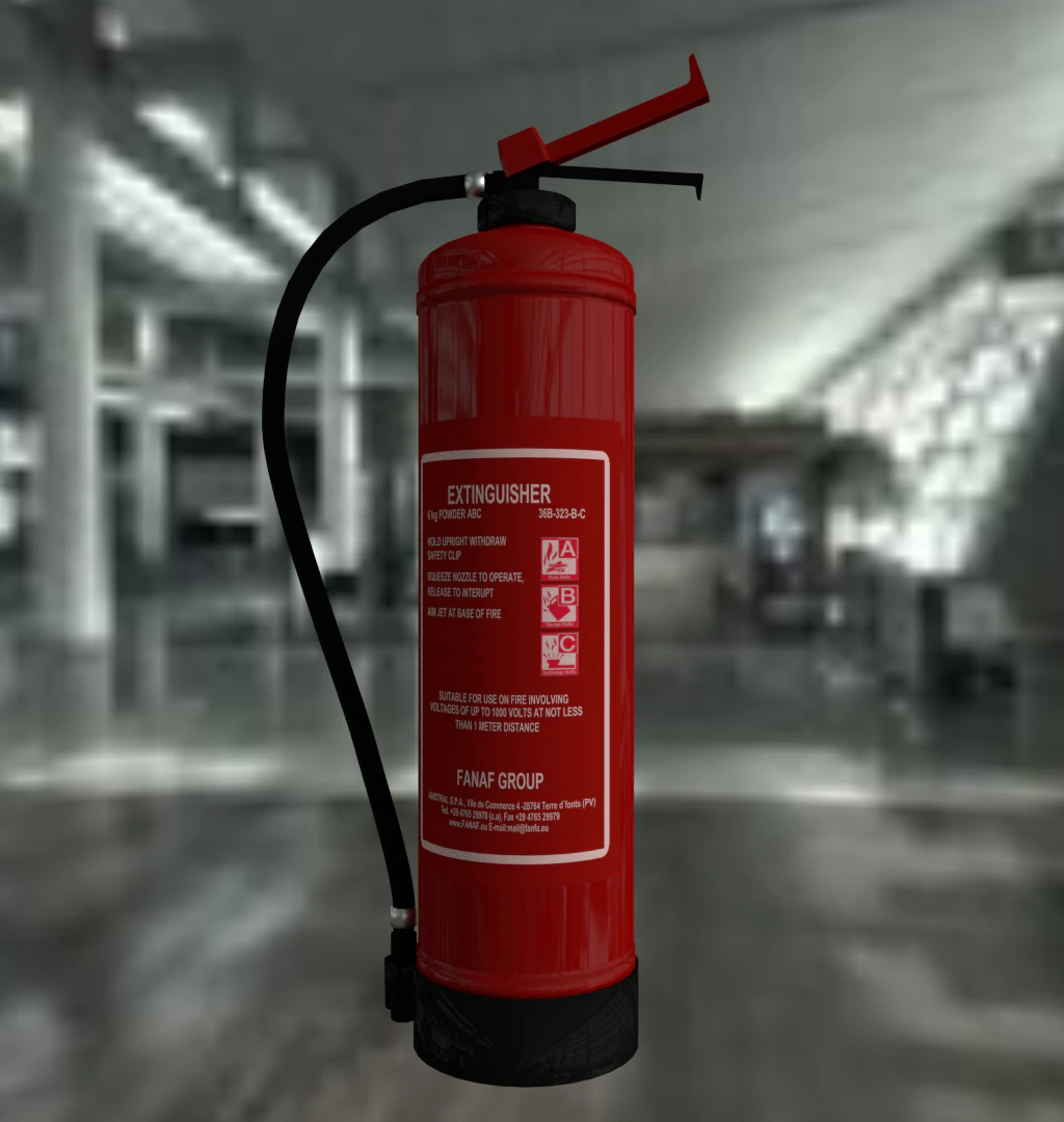 extinguisher 3D Model .c4d .max .obj .3ds .fbx .stl .blend 