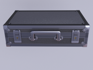 aluminum briefcase 3D 模型