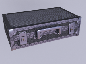 aluminum briefcase 3D 模型