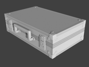 aluminum briefcase 3D 模型