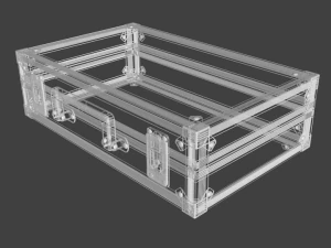 aluminum briefcase 3D Model