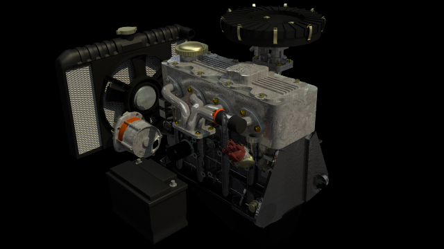 engine 3D-Modell .c4d .max .obj .3ds .fbx .stl .blend 