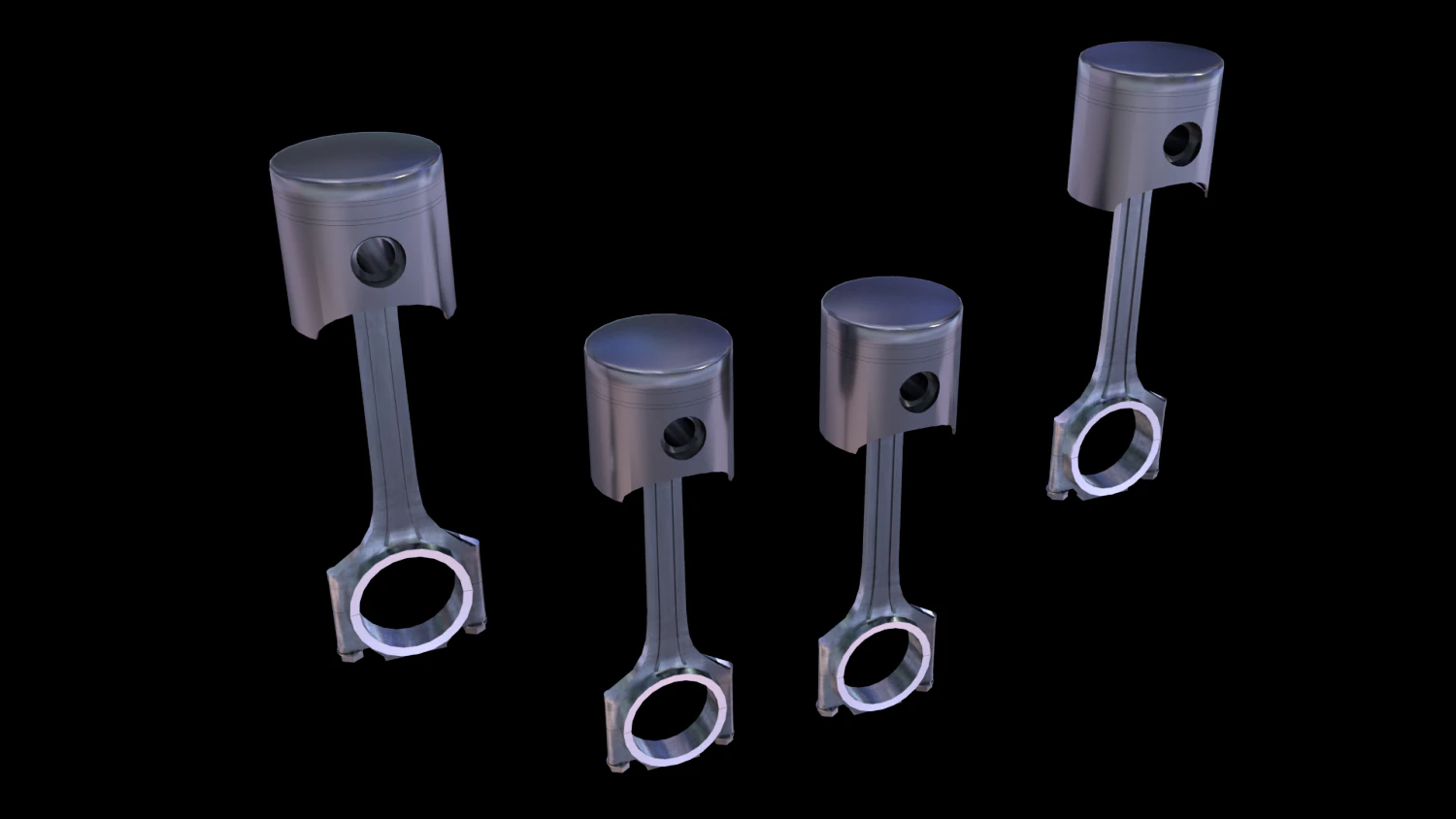 connecting rod 3D Model .c4d .max .obj .3ds .fbx .stl .blend