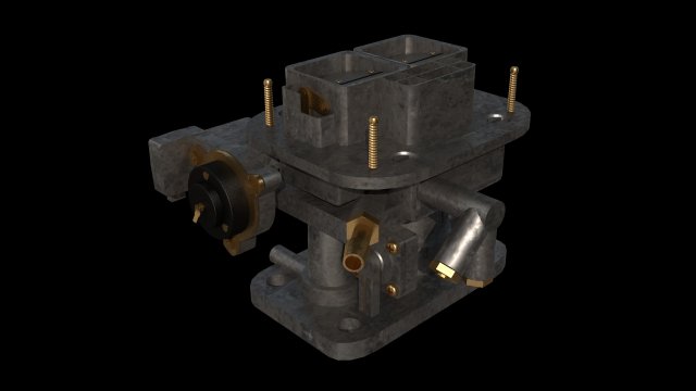 carburetor 3D-Modell .c4d .max .obj .3ds .fbx .stl .blend 
