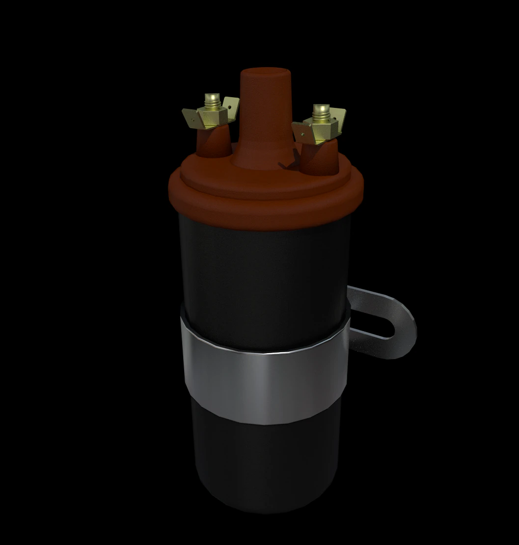 ignition coil 3D Model .c4d .max .obj .3ds .fbx .stl .blend 