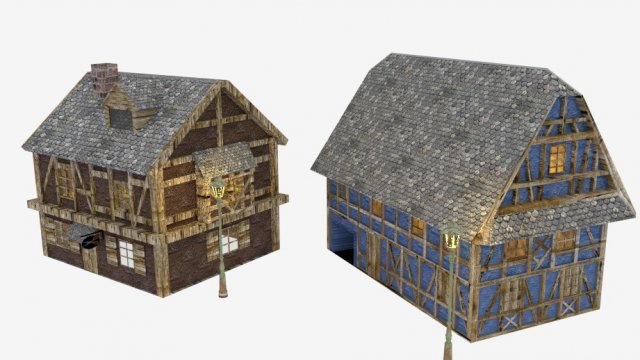 buildings Model 3D .c4d .max .obj .3ds .fbx .stl .blend