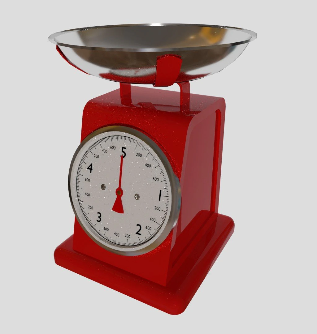 kitchen scale 3D Model .c4d .max .obj .3ds .fbx .stl .blend 
