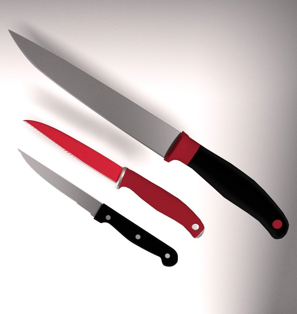 noże Model 3D .c4d .max .obj .3ds .fbx .stl .blend 