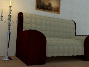leather sofa Model 3D