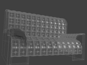 leather sofa Model 3D