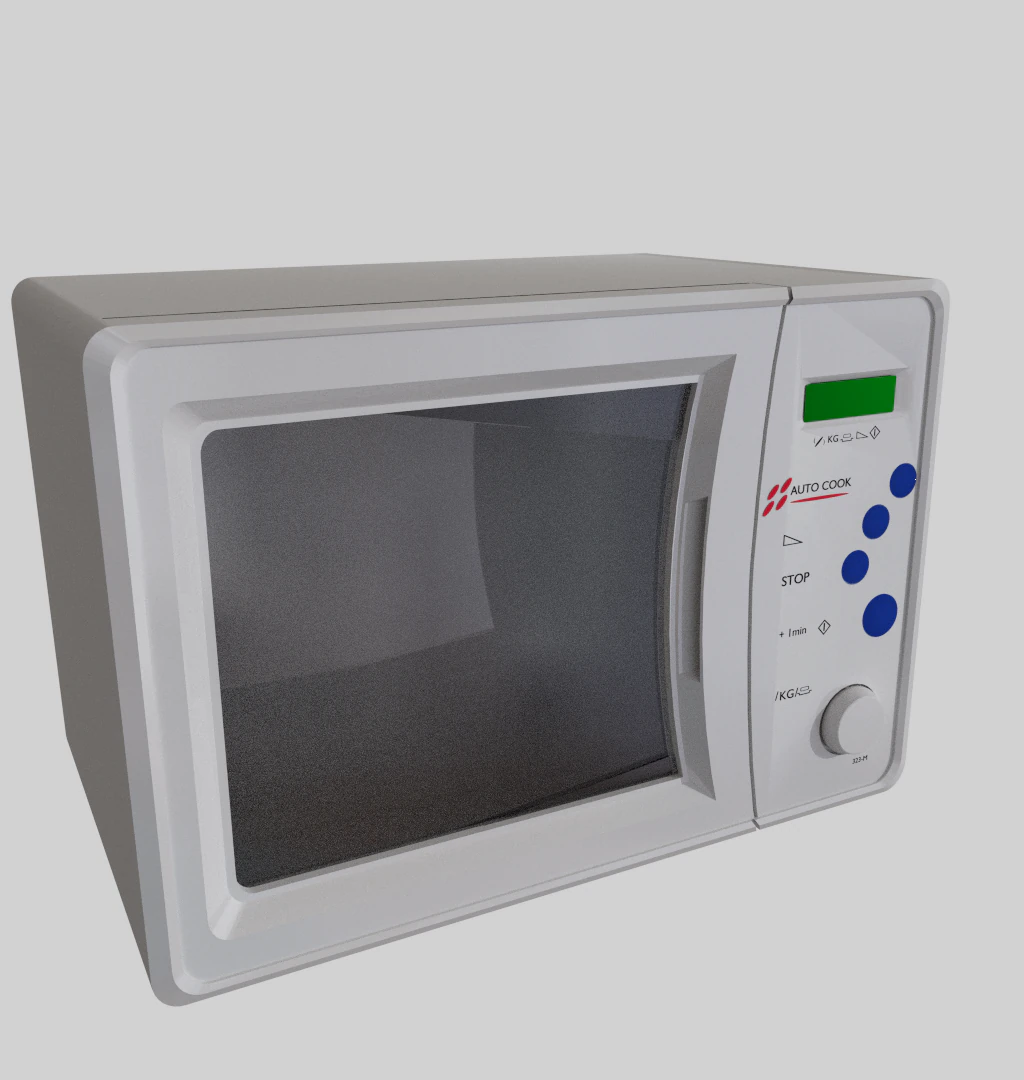 microwave 3D Model .c4d .max .obj .3ds .fbx .stl .blend