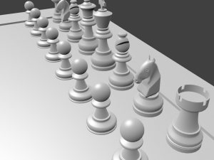 chess set Modello 3D